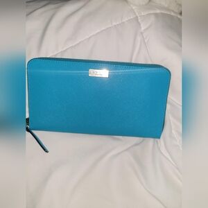 NWOT Turquoise Kate Spade Zip Around Wallet